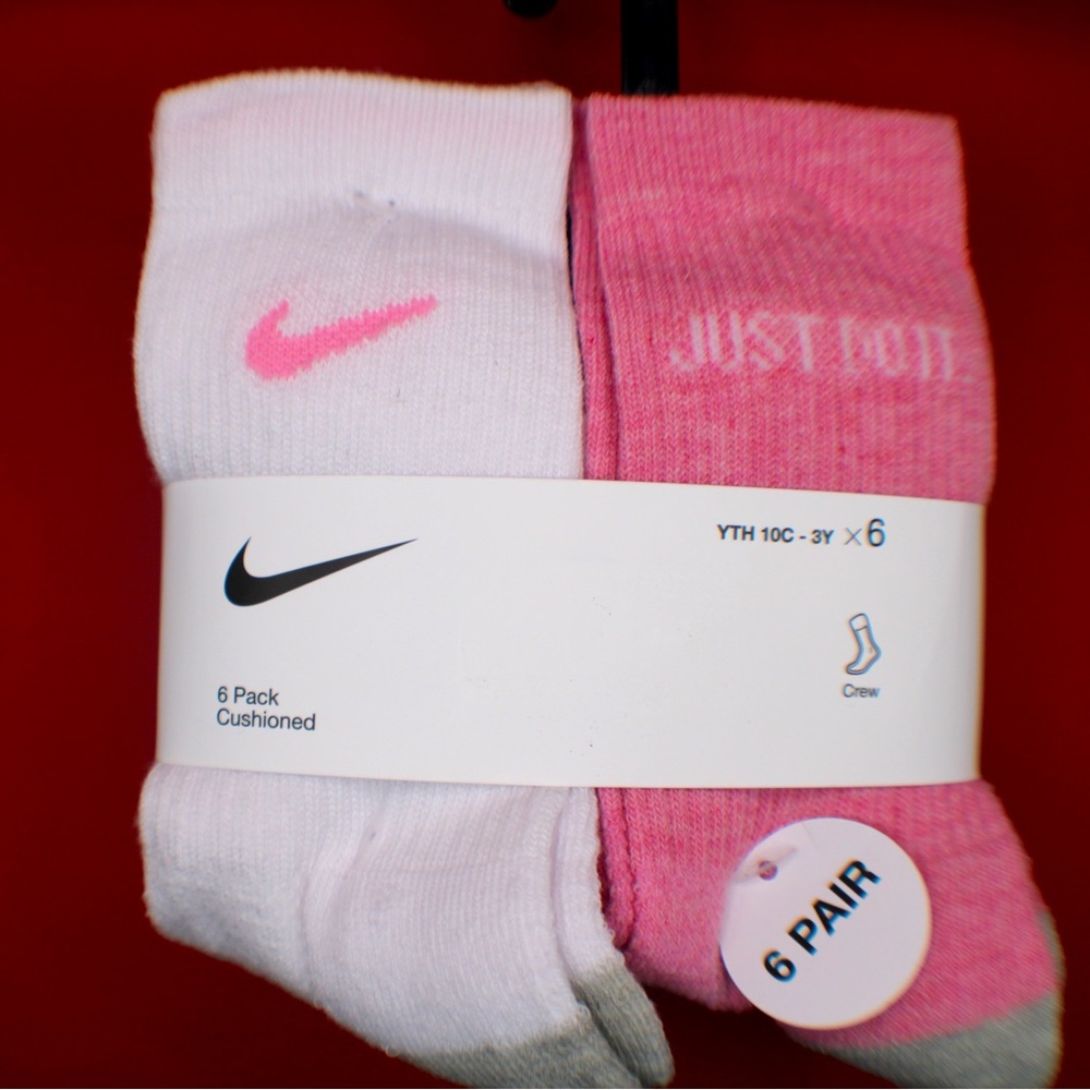 girls Nike socks YTH 10C-3Y(shoe size) 5-7(socks size) XS
